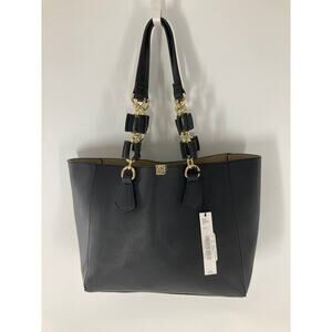 ANTONIO MELANI BLACK LEATHER SHOULDER BAG WITH CARD WALLET